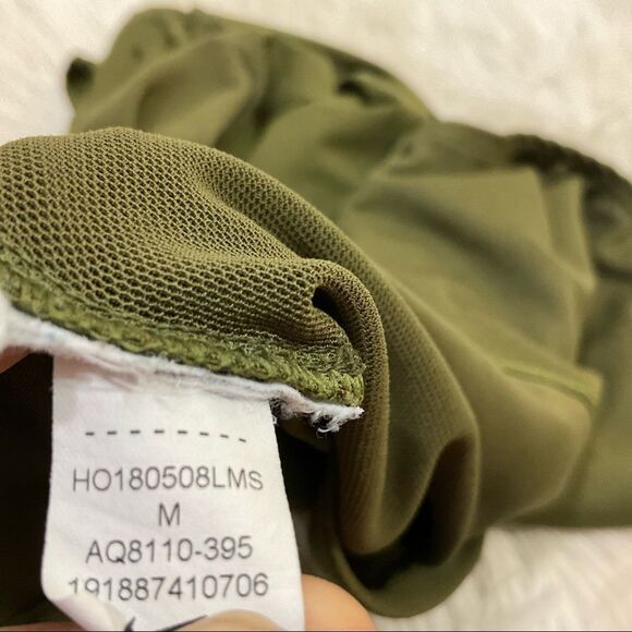 Nike Just Do It Army Green Black Muscle Tank Leggings Matching Set M - Picture 10 of 17